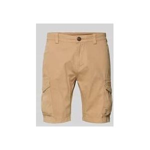 Regular Fit Cargoshorts mit Label-Detail Modell 'N-DELINE'