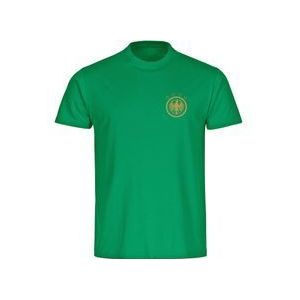 multifanshop Herren T-Shirt - Deutschland - Adler Retro Gold - Druck gold metallic - Männer