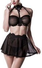 Süßes Dessous-Set mit Rock, 3-tlg.