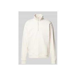 Sweatshirt mit Troyer-Kragen