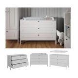 Vitalispa Wickelkommode Ajaton Weiß 133 x 98,4 mit 3 Schubladen