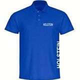 multifanshop Poloshirt - Holstein - Brust & Seite - Druck weiß - Polo