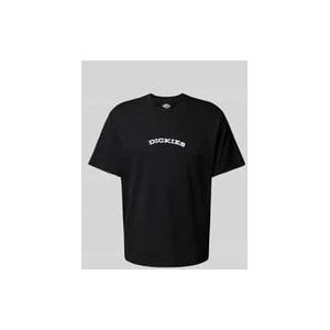 T-Shirt mit Label-Print