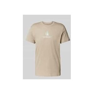T-Shirt mit Label-Print
