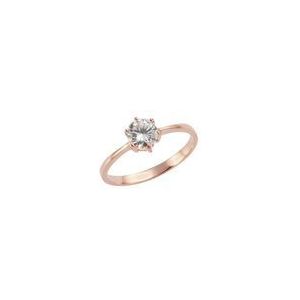 Zeeme Silber Ring 925/- Sterling Silber rotvergoldet Zirkonia