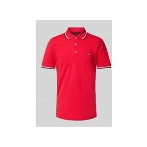 Poloshirt mit Label-Stitching