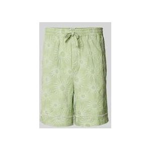 Regular Fit Bermudas mit Motiv-Stitching