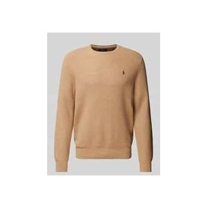 Strickpullover mit Logo-Stitching