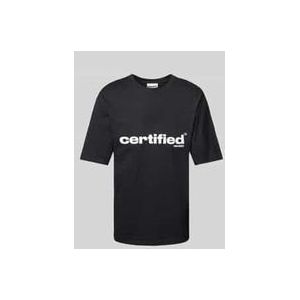 T-Shirt mit Label-Print