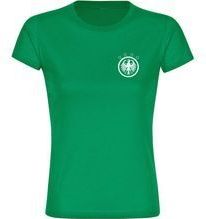 multifanshop Damen T-Shirt - Deutschland - Adler Retro - Druck weiß - Frauen