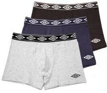 Umbro Herren Boxershorts black/navy/grey melange Gr. XL, 3er Pack - versch. Ausführungen