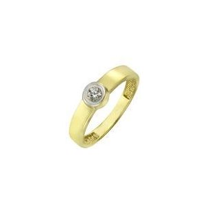 Celesta Gold Ring 375 Gold zweifarbig Zirkonia weiß