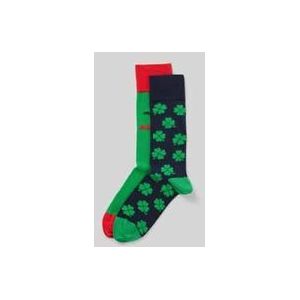 Socken mit Motiv-Stitching im 2er-Pack