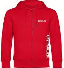 multifanshop Kapuzen Sweatshirt Jacke - Deutschland - Brust & Seite - Druck weiß - Sweat