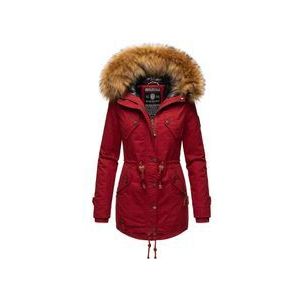 MARIKOO Damen Wintermantel stylischer Winterparka mit abnehmbarem Kunstfell Laviva Princess