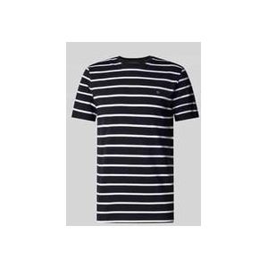 T-Shirt mit geripptem Rundhalsausschnitt