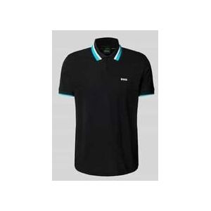Regular Fit Poloshirt mit Label-Print Modell 'Paddy'
