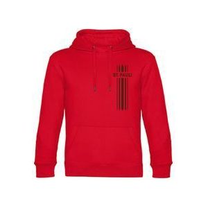 multifanshop Kapuzen Sweatshirt - St. Pauli - Streifen - Druck braun - Hoodie