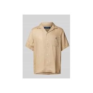 Custom Fit Leinenhemd mit Resortkragen