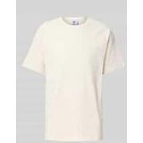 T-Shirt mit geripptem Rundhalsausschnitt