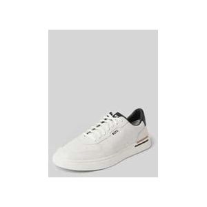 Ledersneaker mit Label-Print Modell 'Clint'