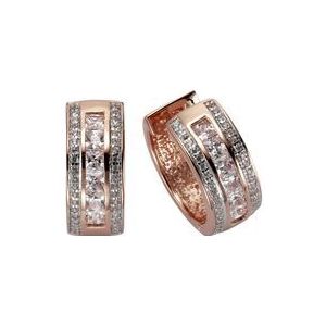 Celesta Silber Ohrring 925/- Sterling Silber rosévergoldet Zirkonia