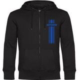 multifanshop Kapuzen Sweatshirt Jacke - Hoffenheim - Streifen - Druck blau - Sweat