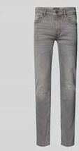 Straight Fit Jeans mit Label-Patch