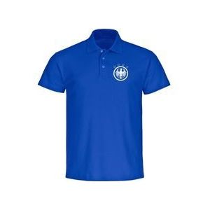 multifanshop Poloshirt - Deutschland - Adler Retro - Druck weiß - Polo