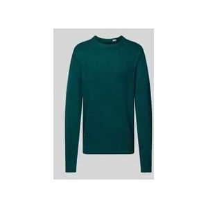 Regular Fit Strickpullover mit Rundhalsausschnitt