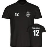 multifanshop Kinder T-Shirt - Germany - Adler Retro Trikot 12 - Druck weiß - Kind