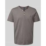 T-Shirt mit Serafino-Ausschnitt
