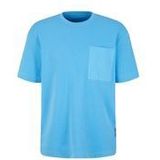Tom Tailor T-Shirt Kurzarmshirt structured mit Brusttasche