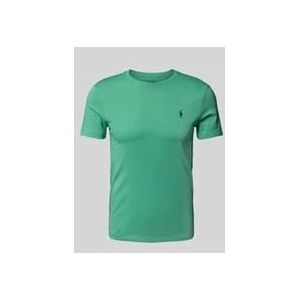 T-Shirt mit Label-Stitching