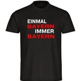 multifanshop Herren T-Shirt - Bayern - Einmal Immer - Druck rot - Männer