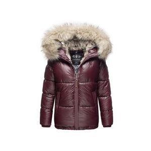 NAVAHOO Damen Winterjacke Warm Gefütterte Steppjacke mit Kunstfellkapuze Tikunaa