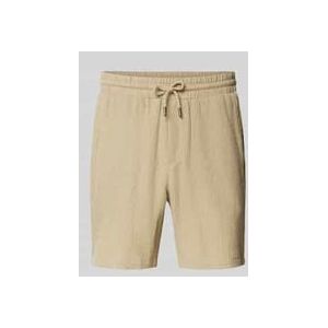 Shorts mit Strukturmuster und elastischem Bund Modell 'BERTIL'
