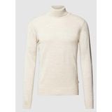 Wollpullover mit Label-Detail
