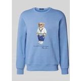 Sweatshirt mit Motiv- und Label-Print