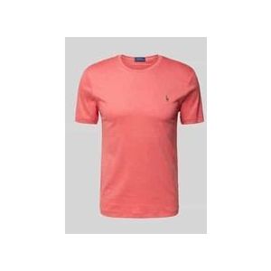 T-Shirt mit Label-Stitching
