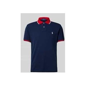 Poloshirt mit Label-Stitching