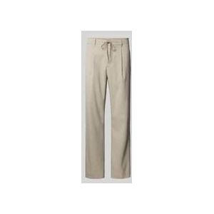 Regular Tapered Fit Bundfaltenhose mit Tunnelzug Modell 'LEROY'