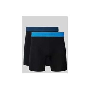 Boxershorts mit elastischem Label-Bund im 2er-Pack