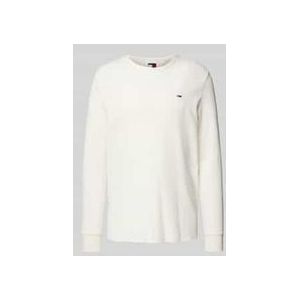 Slim Fit Longsleeve mit Label-Stitching
