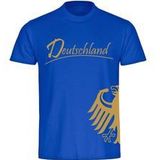 multifanshop Kinder T-Shirt - Deutschland - Adler seitlich Gold - Druck gold metallic - Kind