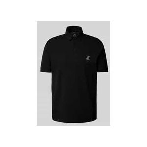 Poloshirt mit Label-Stitching