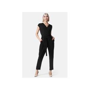 PM SELECTED Damen Overall Business Jumpsuit Wickeloptik mit Bindegürtel ohne Ärmel in Einheitsgröße PM36