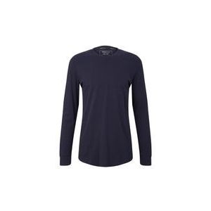 Tom Tailor Longsleeve Unifarbenes Langarmshirt mit Rundhalsausschnitt