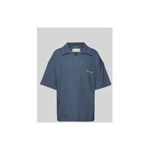 Oversized Poloshirt mit Label-Print