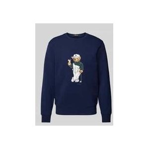 Sweatshirt mit Polo Bear Print und Rundhalsausschnitt